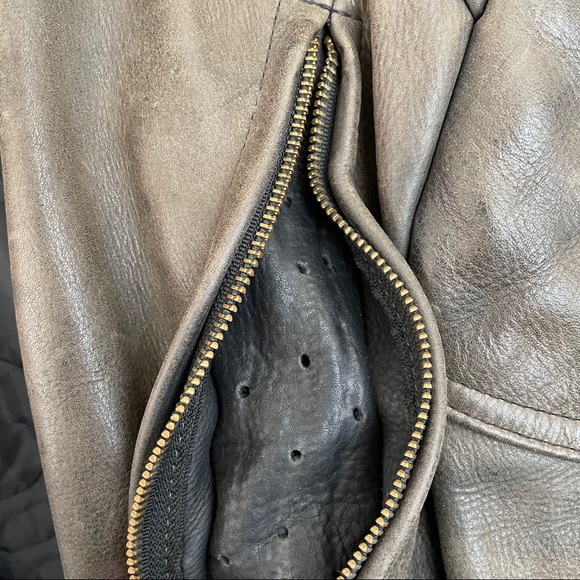 US Made Co Leather Motorcycle Jacket Cafe Racer 44 - Picture 13 of 15